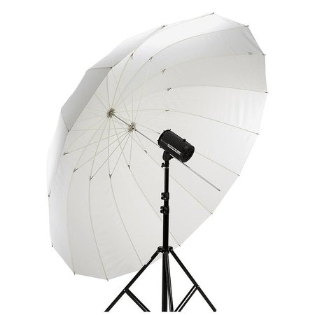 FOTODIOX Fotodiox Umbrella-65in-ShtThru 65 in. Pro 16-Rib Parabolic Umbrella; Shoot-Through Diffusive Umbrella-65in-ShtThru